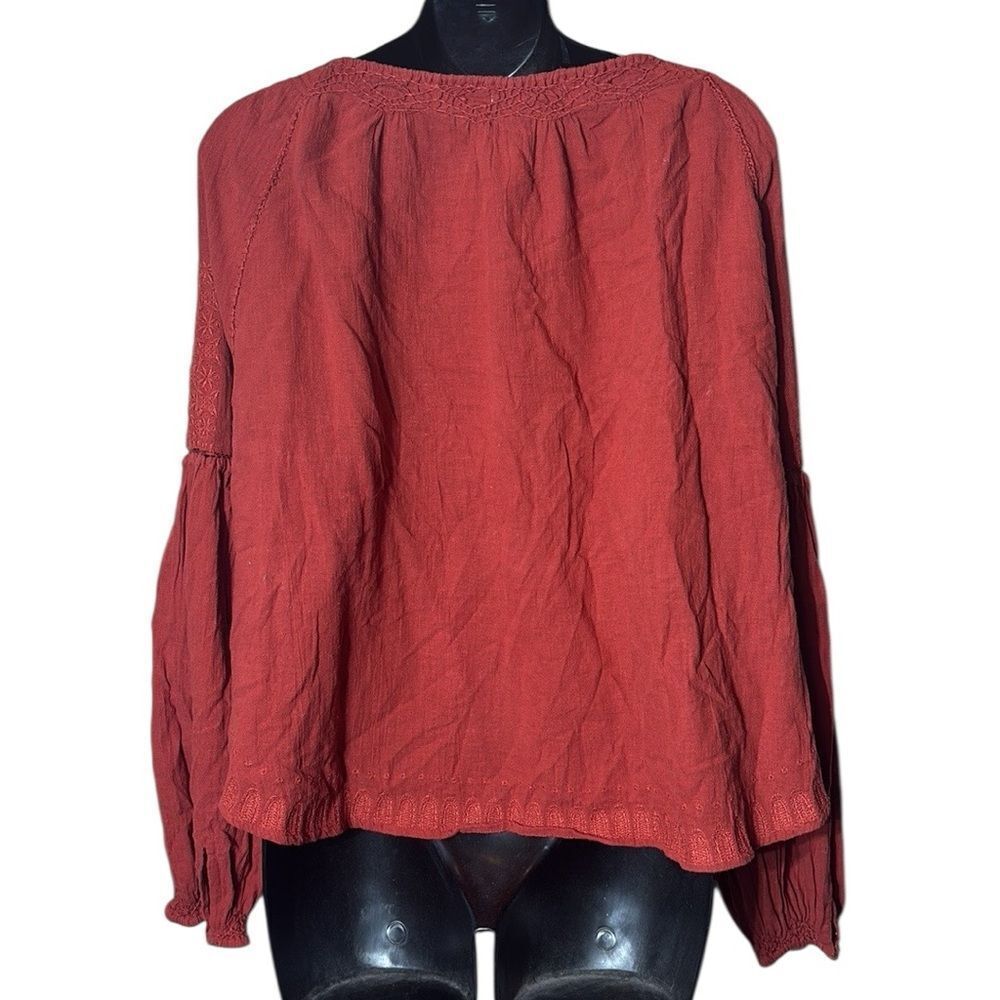 Doen women’s xs source embroidered peasant top - Fits like an M - Picture 6 of 11